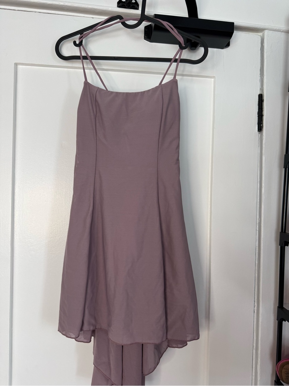 HALARA Mauve High-Low Spaghetti Strap Dress